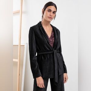 & Other Stories Tie Belt Velour Blazer SIZE 6‎